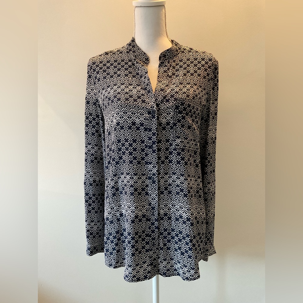 Diane Von Furstenberg Silk Tunic Button Down